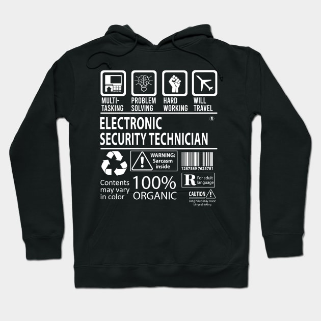 Electronic Security Technician T Shirt - MultiTasking Certified Job Gift Item Tee Hoodie by Aquastal